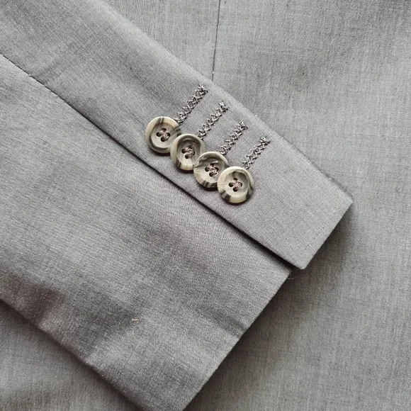 POLITIX Luxe M Mens Grey Luxury Wool Blend Jacket - Picture 5 of 13